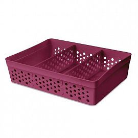 ORGANIZADOR 3 DIV. BORDO 23x17X5.5 CM