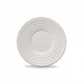 EMBOSS CIRCLES PLATO PARA TAZA 16 CM BLANCO