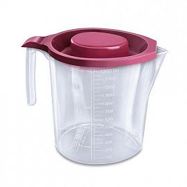 JARRA CON MEDIDOR TRANSPARENTE 1.2 L T/BORDO