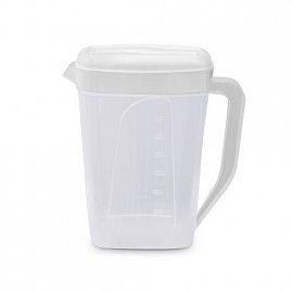 JARRA RECTANGULAR CON MEDIDOR TRANSPARENTE 2 L